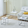NICEME Nested Tables Set of 3, 3pcs Square Side Table End Table for Living Room