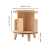 360 Rotating Bookshelf Wooden Book Storage Rack Shelves 1 layers Bookcase 46cm D