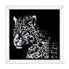 Large Crushed Mirrored Wild Animal Wall Hanging Leopard Beast Photo Frame Decor