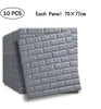 10 Panel 3D Tile Brick Wall Stickers Self-adhesive Wallpaper Foam Panel 70×77cm