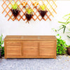 180L Storage Box Outdoor Patio Deck Wooden Garden Bench for Cushions & Tools