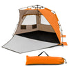 Instant Pop-up Beach Tent 3-4 Persons Foldable Portable Beach Shade W/Carry Bag