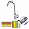 Kitchen Sink Basin Mixer Taps Swivel Spout Single Handle Tap Mono Chrome Faucet