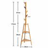 Bamboo Coat Stand Clothes Storage Shelves Hats Freestanding Hallway Bedroom New