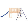 Playhouse with Slide Swings Solid Wood Pine V6J3