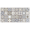 120cm Vinyl Floor Mat Rug Tile Mosaic Pattern Non Slip Easy Clean Home Decor