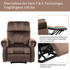 Single Sofa Fabric Power Lift Electric Recliner Chair Armchair Rise Chair Brown