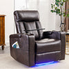 Gaming Recliner Chair Cinema Armchair PU Leather Electric Recline Single Sofa QA