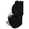 Stand Toilet & Bidet Set Black Ceramic L4X4