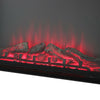 Black 28'' Electric Fire Fireplace LED Flame Effect Burning Wall Insert/Standing