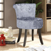 Crushed Velvet Padded Vanity Chair Bedroom Dressing Table Stool Retro Side Chair