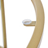 Round Glass Coffee Table with Golden Metal Legs & Shelf - Living Room Furniture