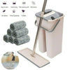 360° FLAT FLOOR MOP & BUCKET SET MICROFIBER MOP HEADS DRY WATER CLEANER CLEANING