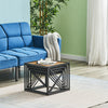 Industrial Set of 4 Nest Coffee Table Stacking Side Table End Table Living Room