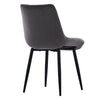 Set of 2 Dining Chairs Velvet Padded Seat Metal Leg Kitchen Chairs Multicolor