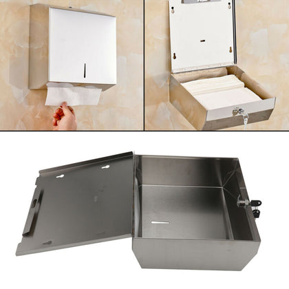 Hand Paper Towel Dispenser Home Toilet Holder Wall Mounted Bathroom Tissue Box