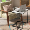 Marble Coffee Table End Side Table Laptop Holder Full Open Storage C Stand Frame