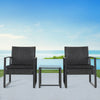Three-Piece Rattan Garden Furniture 2 Seat Bistro Table Chair Outdoor Patio Set
