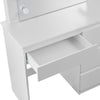 Dressing Table with LED Bulbs Mirror Makeup Desk Vanity Table Stool Set Bedroom