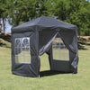 Outdoor Pop up Gazebo 2x2 3x3 m Garden Marquee Party Tent Sun Canopy Home Grey