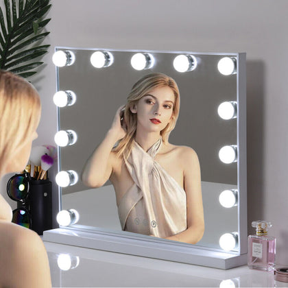 3 Mode Dimmable White LED Hollywood Dressing Table Mirror Vanity Cosmetic Mirror