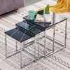 Marble Pattern Nest Of 3 Coffee Table Nested Tables Side Sofa End Nesting Tables
