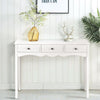 Console Table Modern Accent Sofa Side Table w/3 Drawers Narrow Dressing Desk