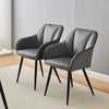 2x Dining Chairs Upholstered Velvet Metal Legs Reception Accent Chair Armchair