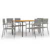 7 Piece Garden Dining Set Poly Rattan Anthracite N8Y9
