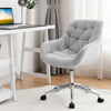Velvet Leisure Armchair Height Adjustable Swivel Chair Upholstered Desk Chair