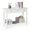 White Console Table 3 Drawer w/Shelf Hallway Hall Table Dressing Table Furniture