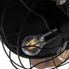 Vintage Ceiling Fan Lights Retractable Blades Chandelier 6 Speeds Remote Control