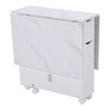 Drop Leaf Dining Table Mobile Folding Writing Desk 1 Drawer Storage Shelf Wheels