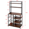 6 Tier Kitchen Stand Shelf Bakers Microwave Oven Storage Shelving w/ Hooks Home