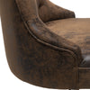 Classic Chesterfield Brown Faux Leather Office Chair Swivel Adjustable Desk Seat