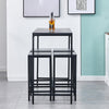 5Pcs Bar Table Stools Set 4 Bar Stools for Breakfast Pub Counter Small Apartment