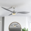 52 Inch Modern Ceiling Fan with LED Light Sweep Silent Fans 6 Speed Timer Remote