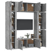 8 Piece TV Cabinet Set Concrete Grey Engineered Wood Y9N6