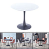 Modern Round Wood Dining Table Living Room Kitchen Dinner Unit Single Pedestal
