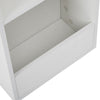 White Mobile Coffee Table Sofa Side End Storage Unit w/3 Shelves and Casters