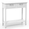 Modern Console Table 2 Drawer w/Shelf Dressing Table Hallway Hall Desk Furniture