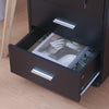 Black Mobile 3 Drawers Filing Pedestal Cabinets File Chest Storage Wooden Office