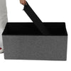 2 Seater Large Folding Storage Ottoman Bench Seat Stool Grey Linen Toy Chest Box