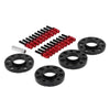 Alloy Wheel Spacers 120mm x 5 for BMW 1 3 5 6 7 8 Series M12x5 Bolts Red