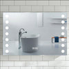 Anti-fog Wall Mounted Lighted Vanity Mirror Waterproof 800*600mm Digital Clock