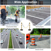 2 Pack Traffic Delineator Poles 86CM PP Safety Caution Barrier 1.5M Link Chains