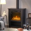 Electric Fireplace LED Charcoal Fuel Flame Fire Burning Stove Recessed Freestand