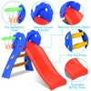 Kids Slide Foldable Toddler Child Climber Slider Playset with Basketball Hoop