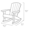 Keter Adirondack Rocking Chair Troy Graphite Outdoor Chair Seating Armchair Kete