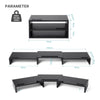 Adjustable Dual Monitor Stand Desk Computer Riser with Organizer Slot Black